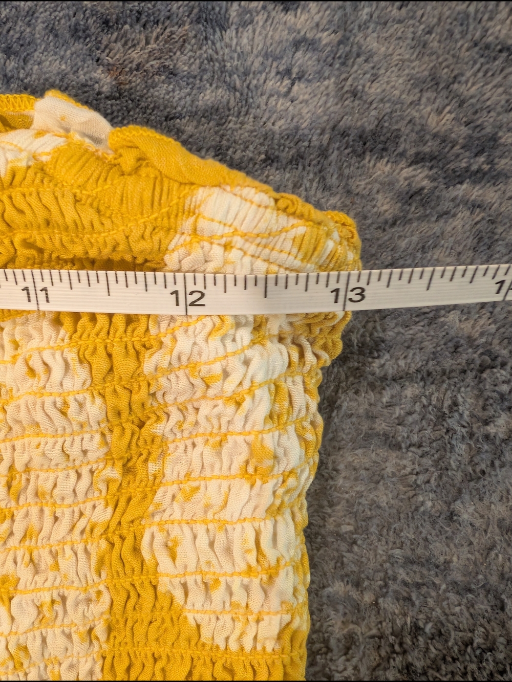 Anthropologie XXS Yellow and White Pineapple Print Strapless Dress - Picture 7 of 8
